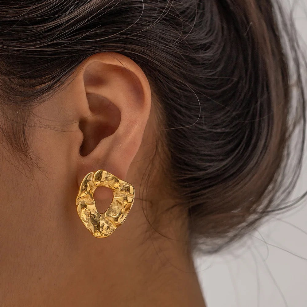 18K Gold Plated Stud Earring