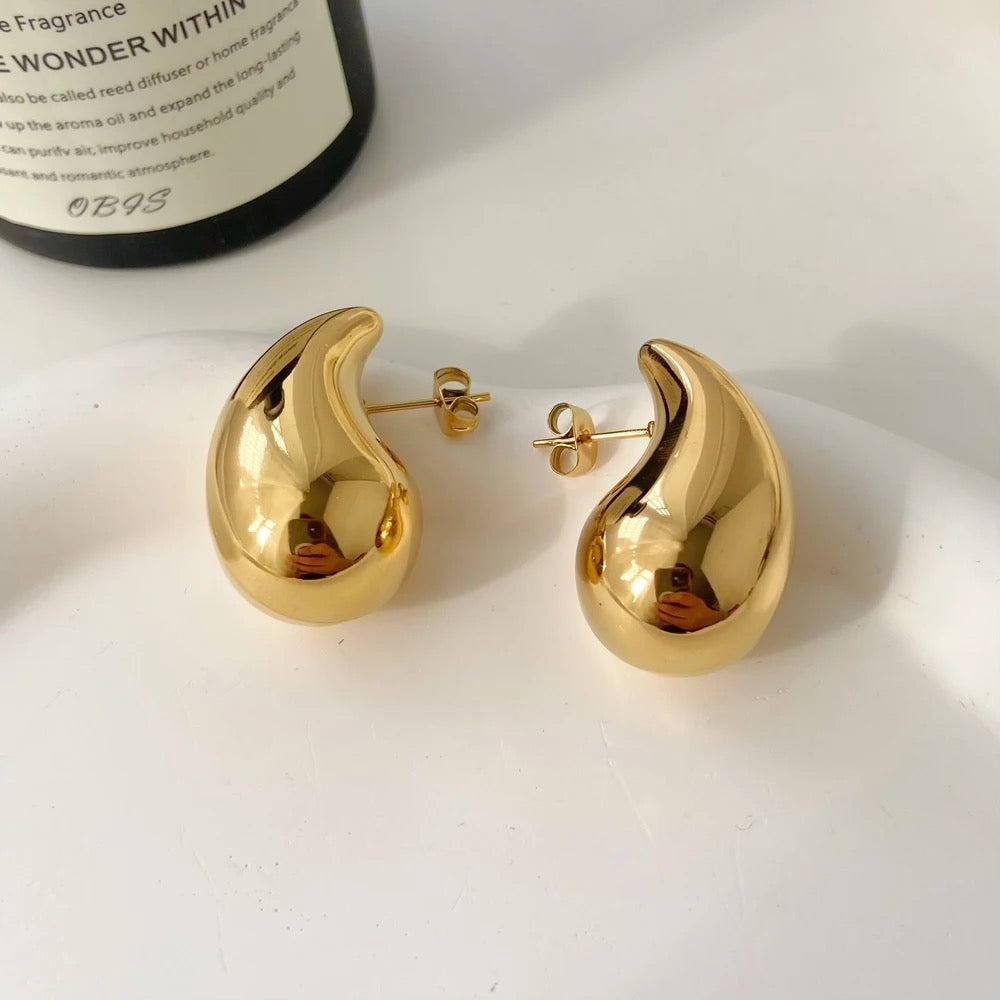 18K Gold Plated Tear Drop Earring