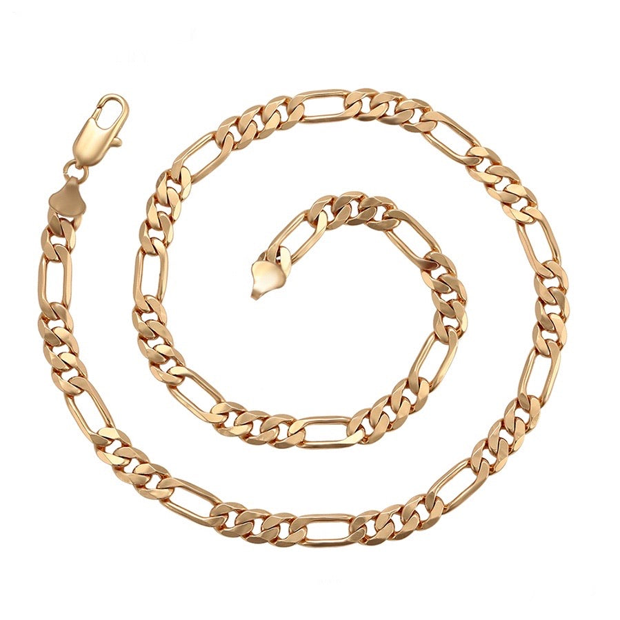 18K Gold Plated Figaro Chain Necklace