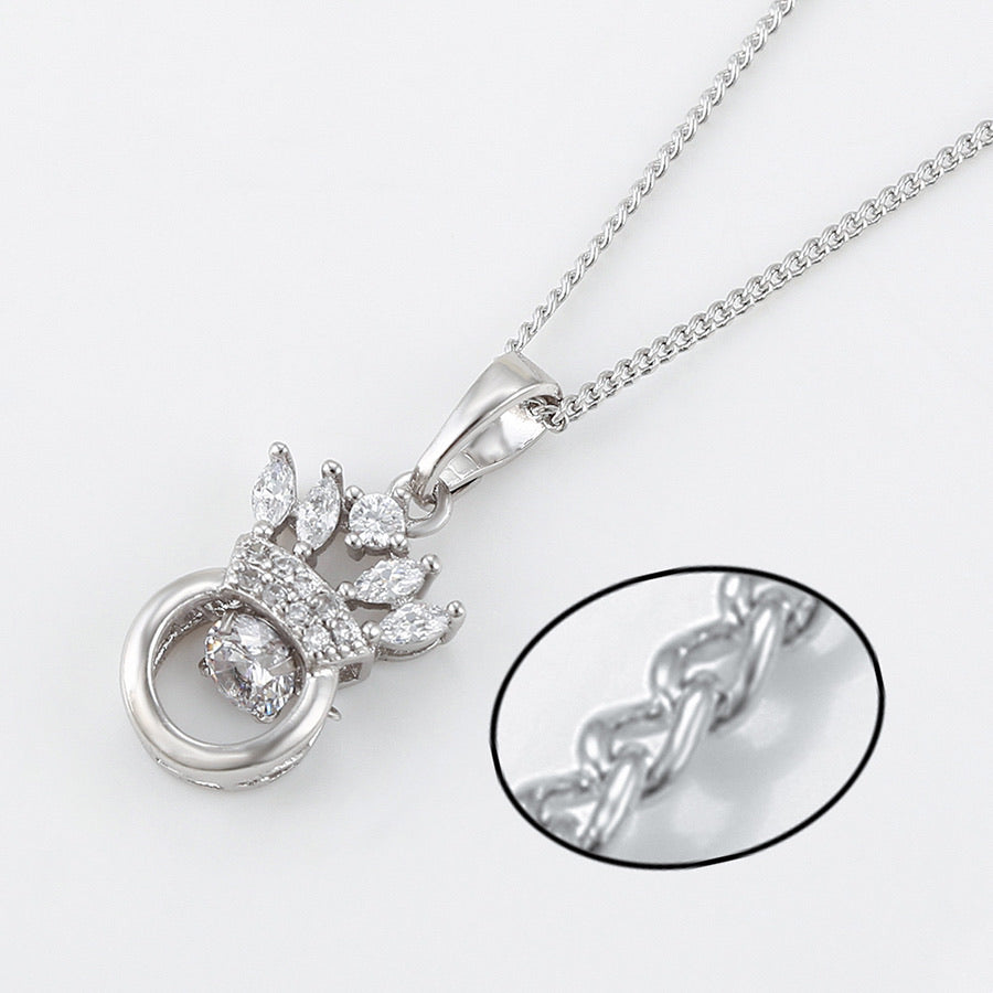 Fashion Cz Diamond Crown Necklace