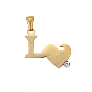 14K Gold Plated Love & Heart Necklace