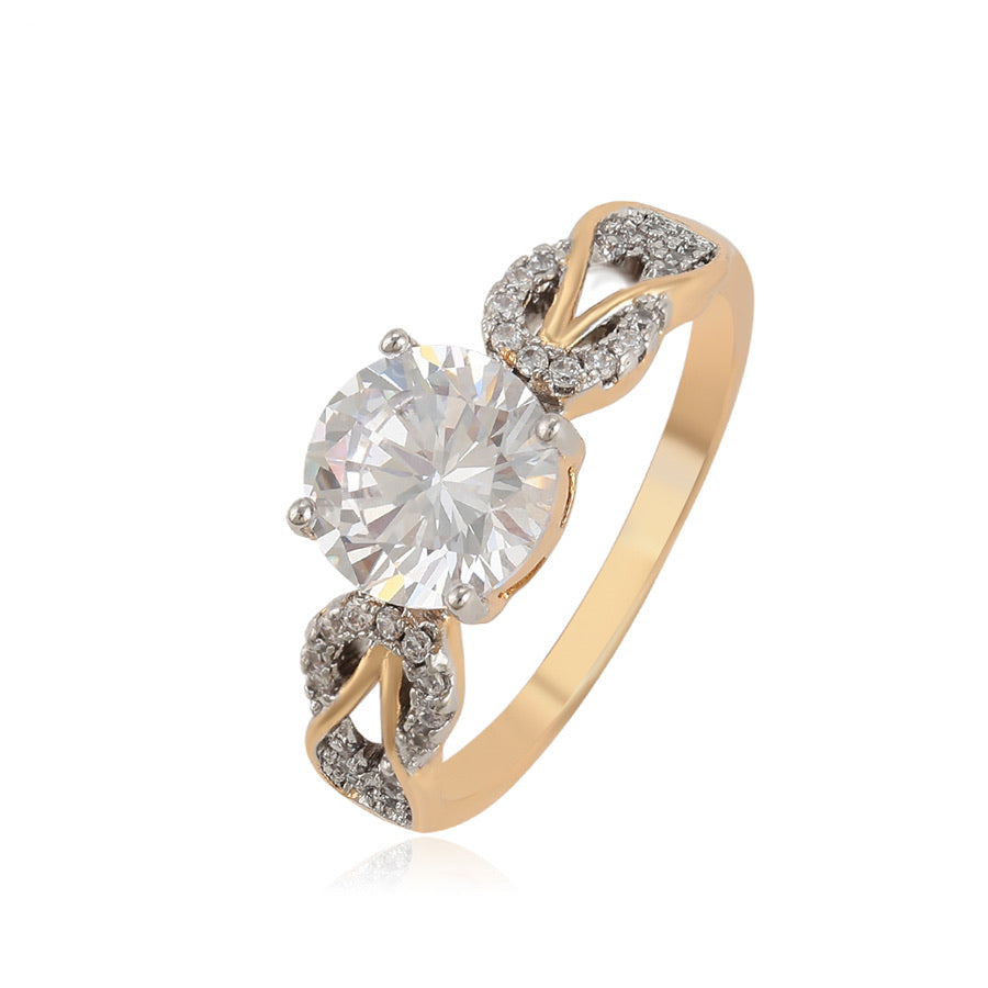 Beautiful Gold Plated Full Cz Diamond Ring