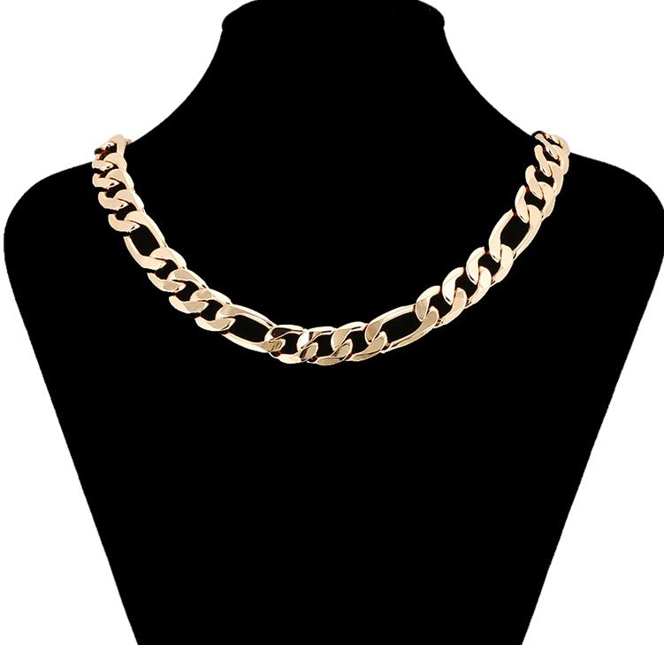 18K Gold Plated Figaro Chain Necklace