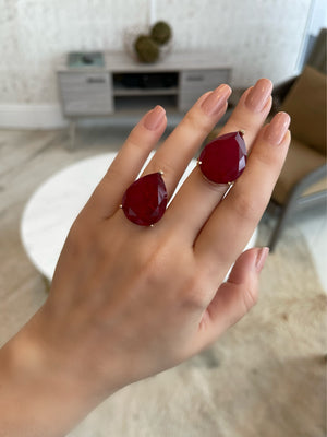 Beautiful Ruby 18K Gold Plated Ring