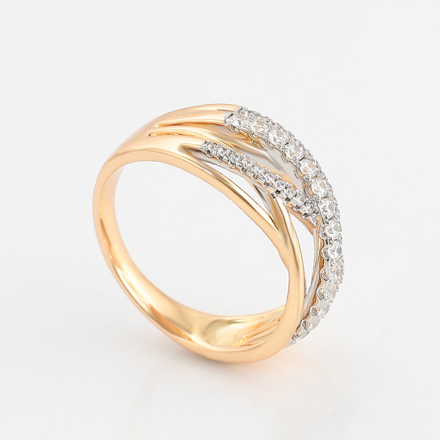 Gold Plated Multicolor Diamond Ring