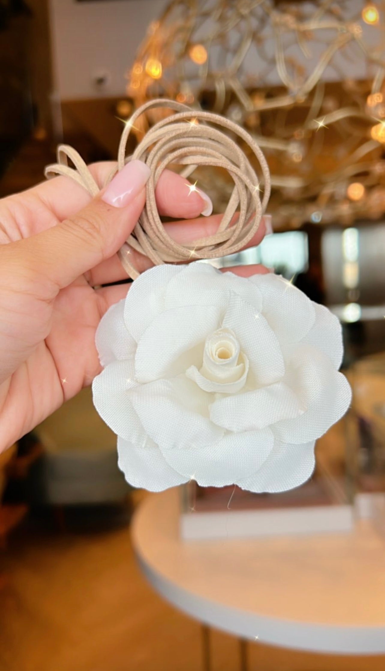 Handmade Fabric Rose Flower Leather Boho Choker Necklace