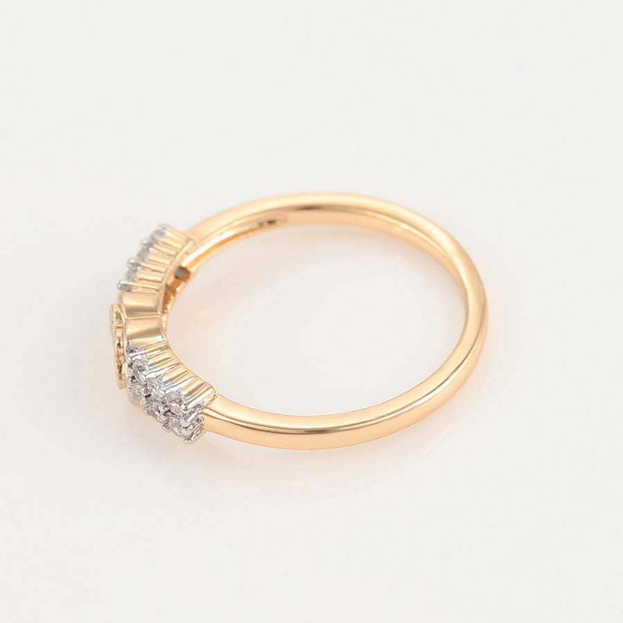 Elegant Gold Plated Cubic Zirconia Ring