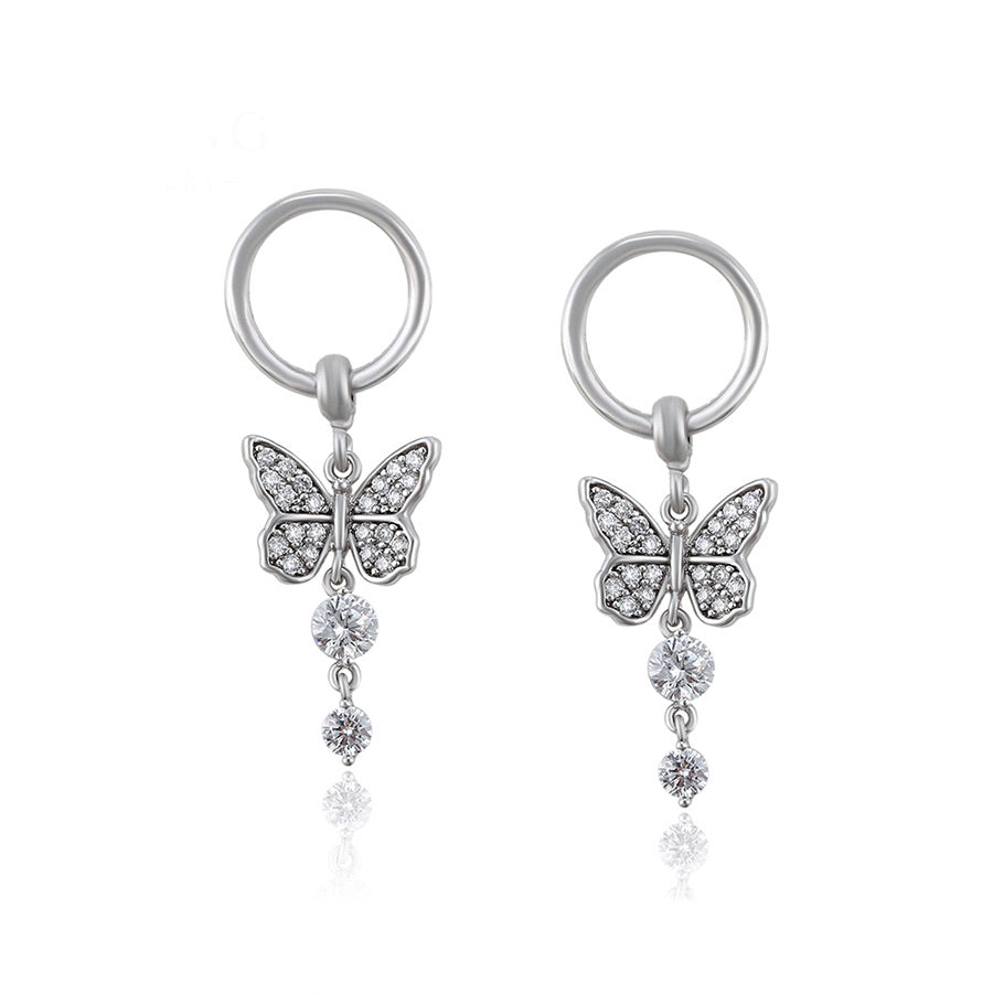 Pretty CZ Diamond Butterfly Earring