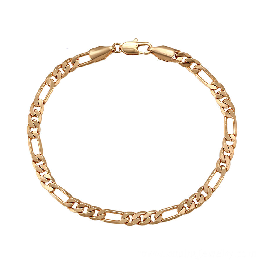 18K Gold Plated Figaro Chain Bracelet