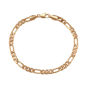 18K Gold Plated Figaro Chain Bracelet