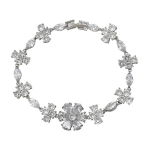 Cz Diamond Flower Bracelet