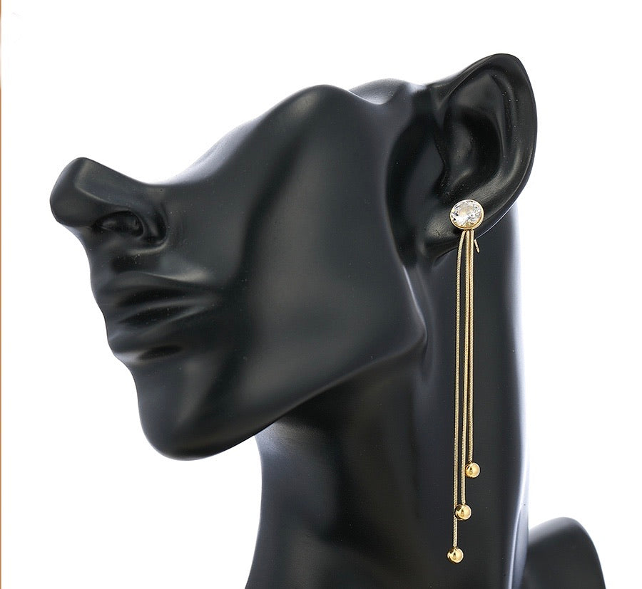 14K Gold Plated Tassel Earring