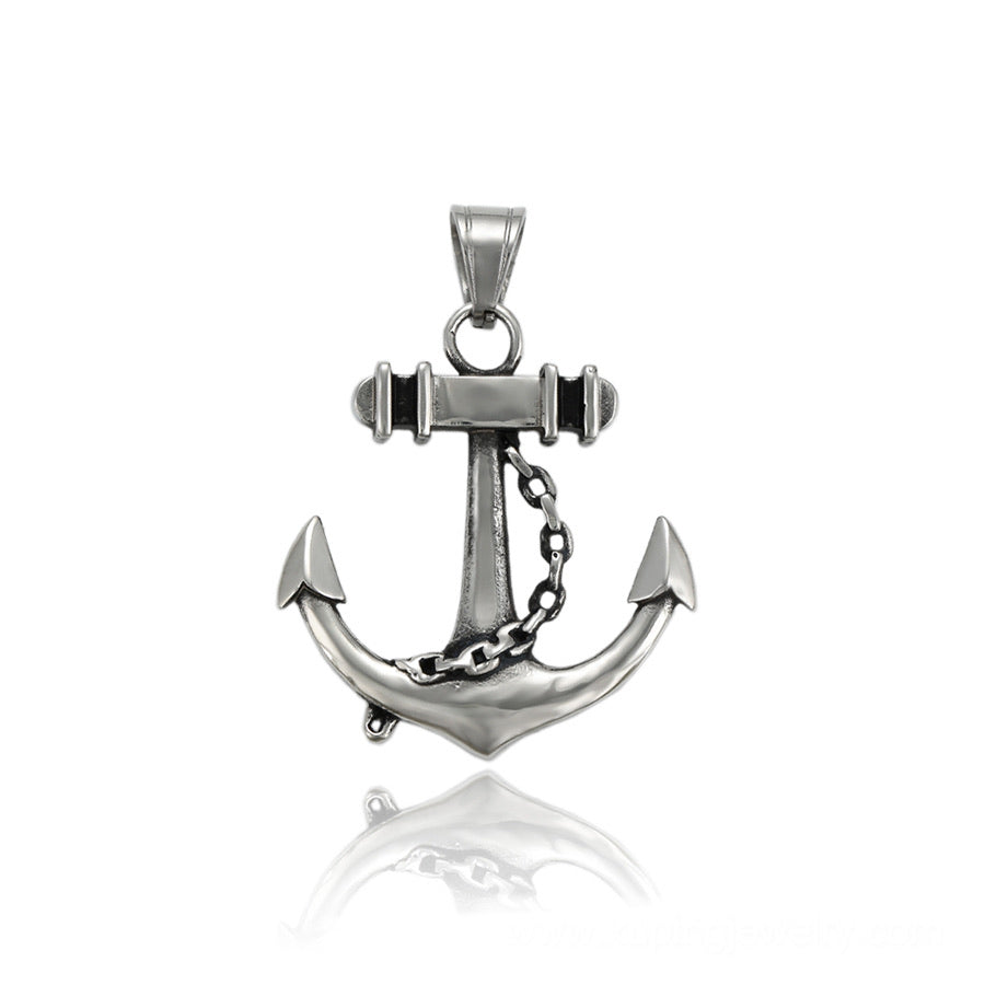Stainless Steel Big Anchor Necklace