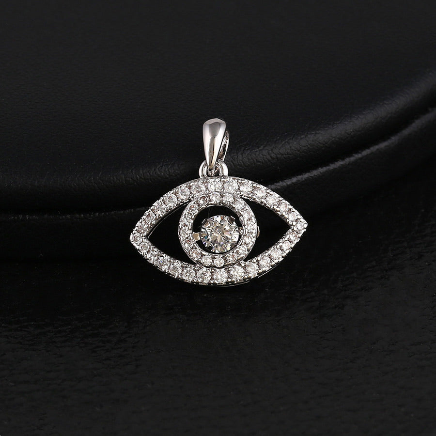Elegant Eye S925 Silver Spinning Diamond  Necklace