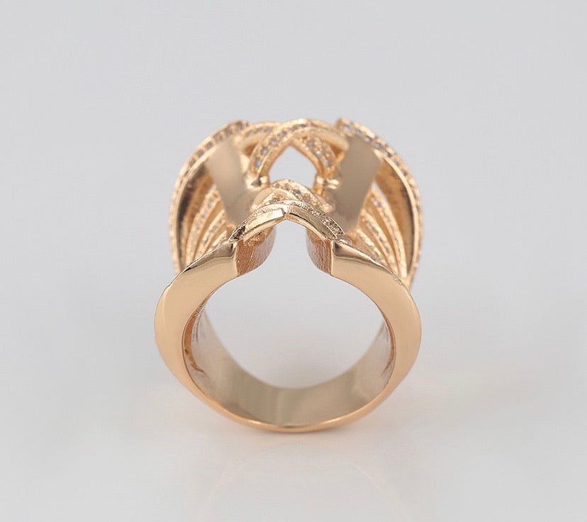 18K Gold Plated Unique Design Ring