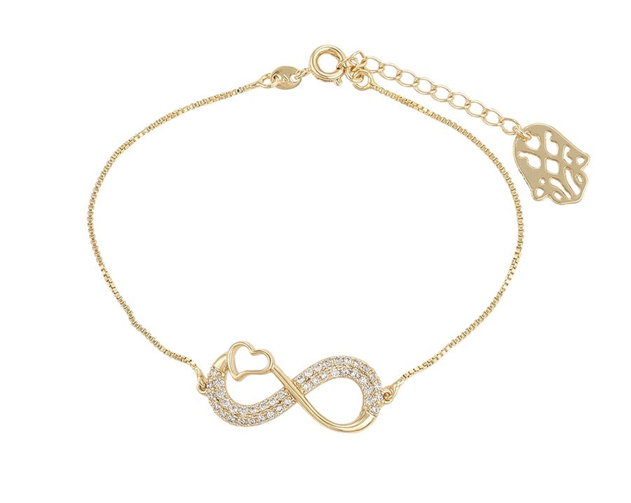 14K Gold Plated Infinity Bracelet