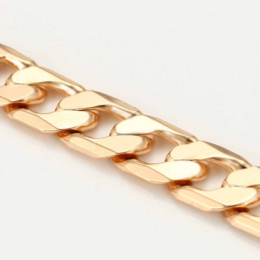 18k Gold Plated Curb Chain Necklace