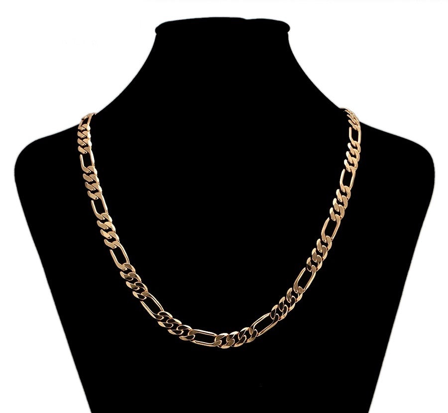 18K Gold Plated Figaro Chain Necklace