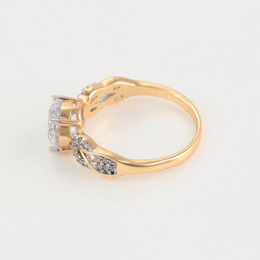 Beautiful Gold Plated Full Cz Diamond Ring
