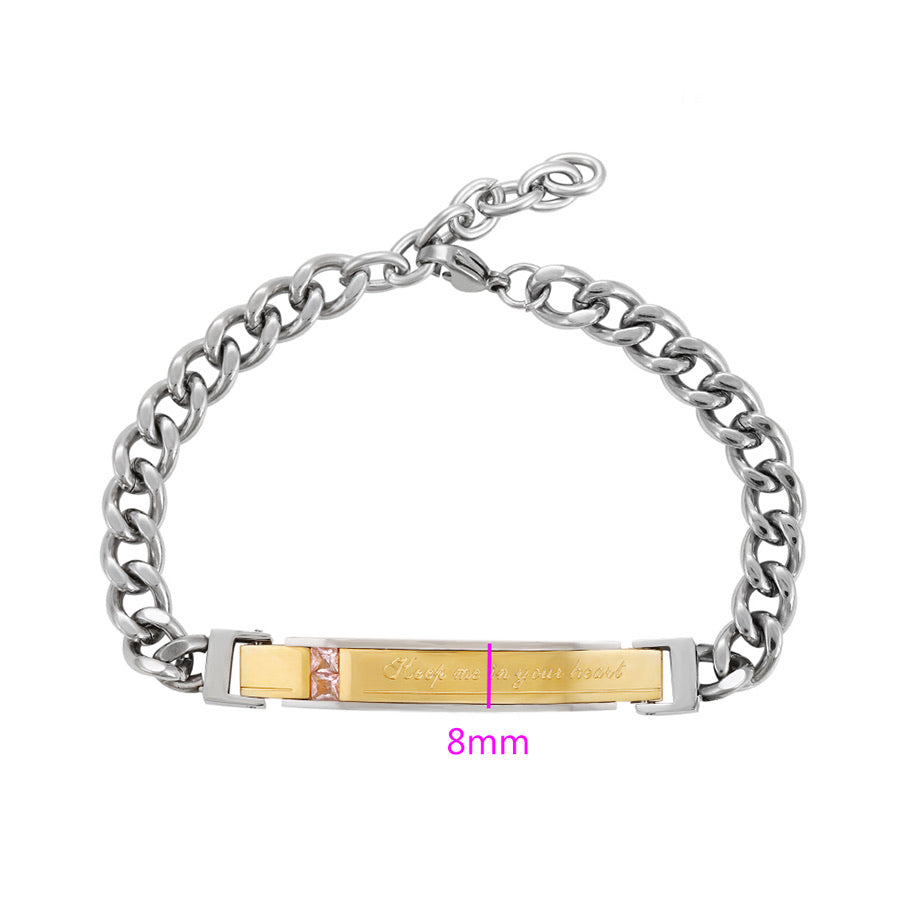 Stainless Steel Fashion Tag Bracelet