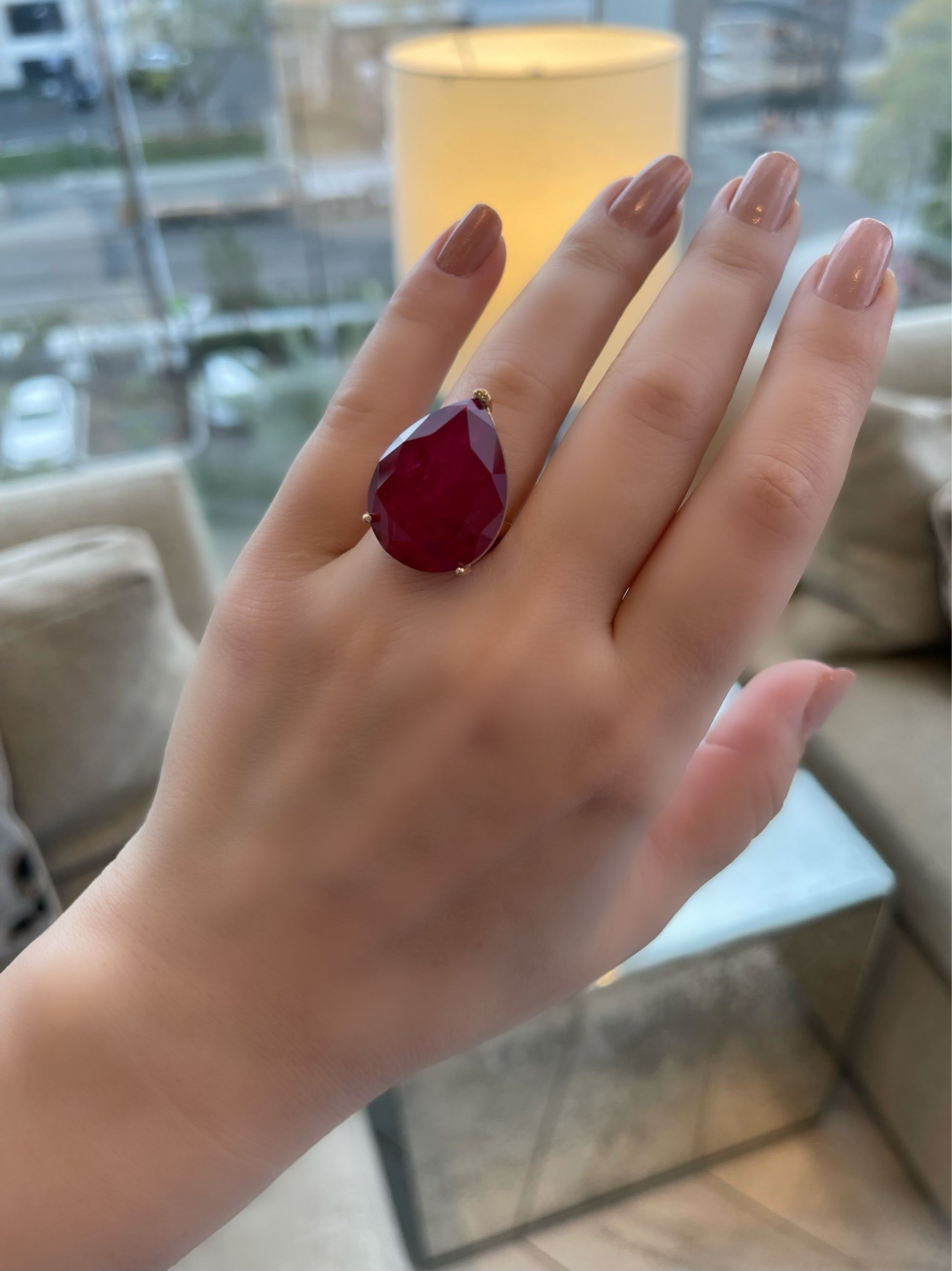 Beautiful Ruby 18K Gold Plated Ring