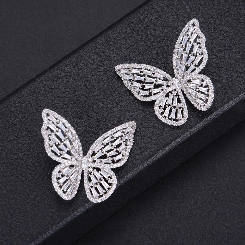 Silver Plated Butterfly Earring