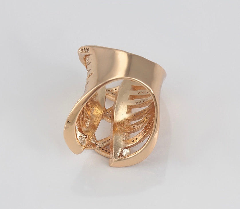 18K Gold Plated Unique Design Ring