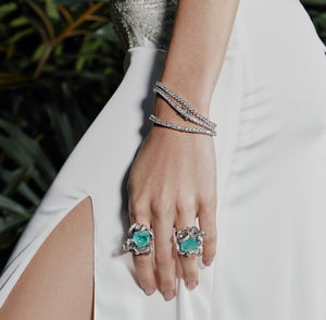 Breathtaking Heart Paraiba Tourmaline & Diamond Ring